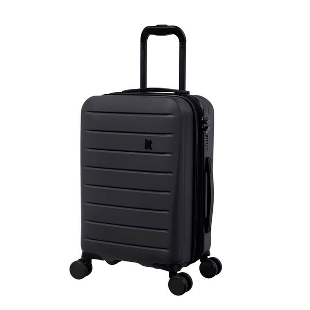 Maleta de cabina legion, Asfalto 20", IT Luggage, diseño elegante, seguridad TSA, movilidad 360°, negro